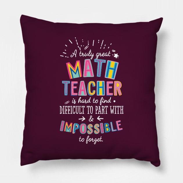 A truly Great Math Teacher Gift - Impossible to forget Pillow by BetterManufaktur