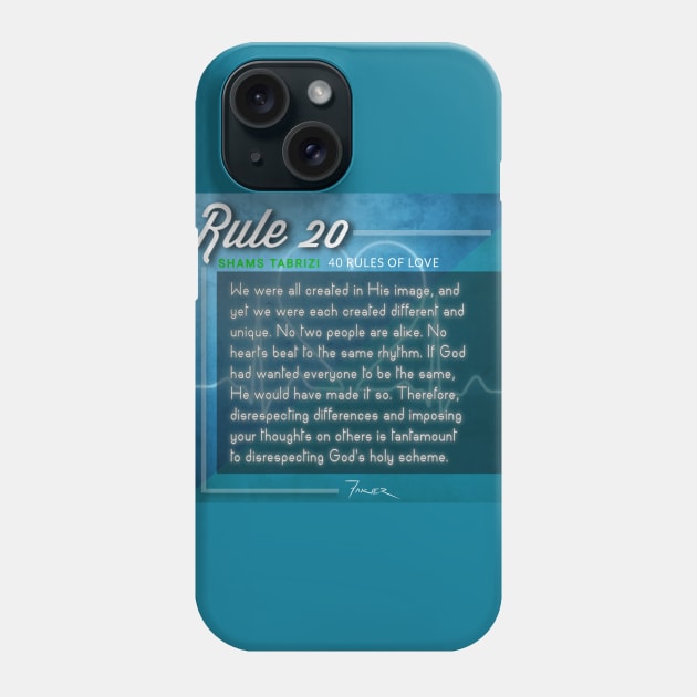 40 RULES OF LOVE - 20 Phone Case by Fitra Design