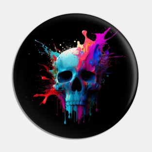 Skull painting Pin