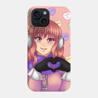 Pink Candy Heart Girl Phone Case