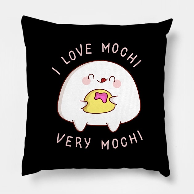 Funny kawaii character in love with yummy Pillow by Eduard Litvinov