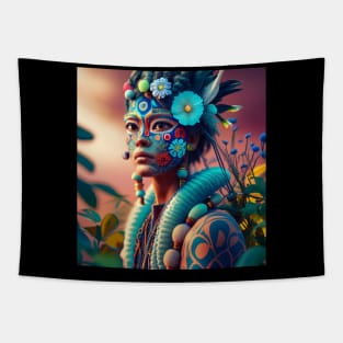 Indigenous Photorealism Character Tapestry