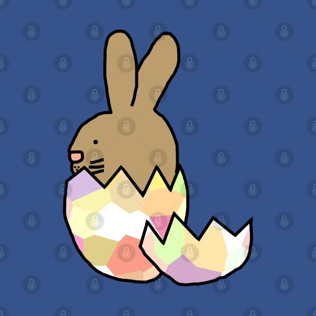 Bunny Rabbit Hatching from Easter Egg by ellenhenryart