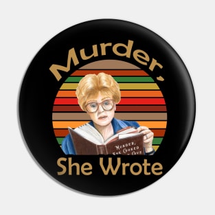 murder she wrote//retro background Pin