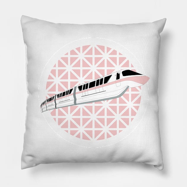 Millennial Pink Epcot Monorail Pillow by FandomTrading