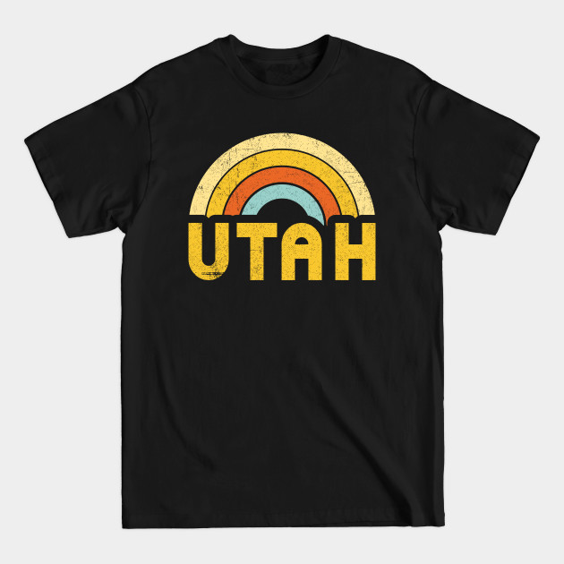 Discover Retro Colorful Utah Design - Utah - T-Shirt