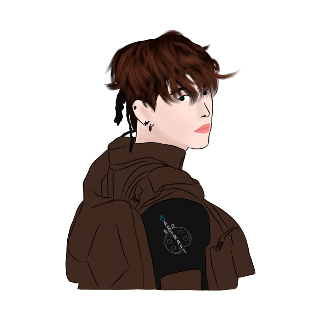 Hongjoong of Ateez of Kpop by ArtRaft Pro