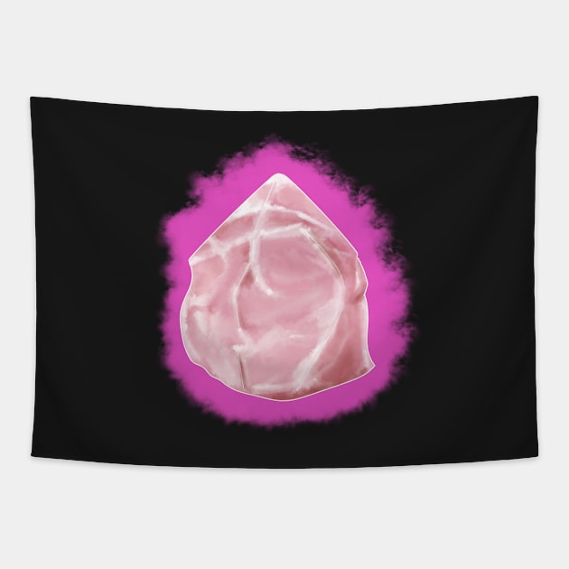 Rose Quartz Crystal Chakra and Meaning Tapestry by DesignsBySaxton