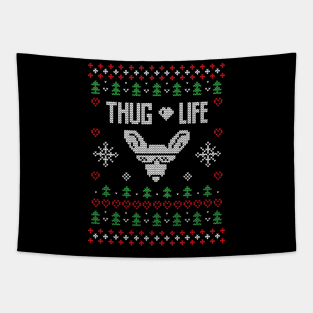 Merry Christmas Thuglife Xmas Gift Ugly Tapestry