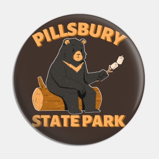 Pillsbury State Park Camping Bear Pin