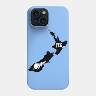 New Zealand all black map Phone Case