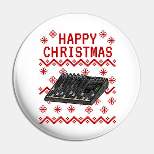 Sound Engineer Ugly Christmas Music Producer Musician Pin