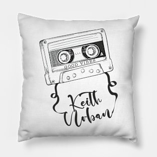 Good Vibes Keith Urban // Retro Ribbon Cassette Pillow