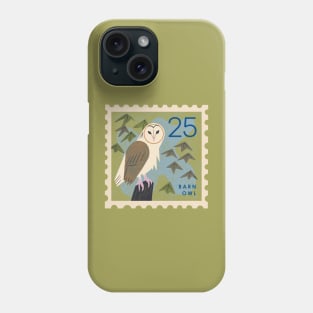 Barn Owl Postage Stamp Phone Case