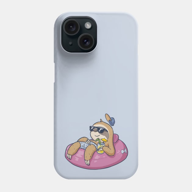 Weekend Sloth (light) Phone Case by MBGraphiX