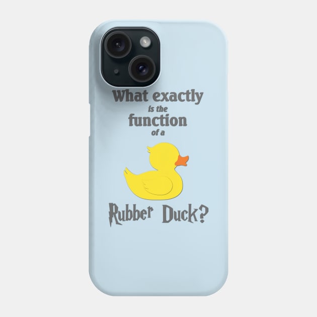 What Exactly is the Function of a Rubber Duck? Phone Case by OutlineArt