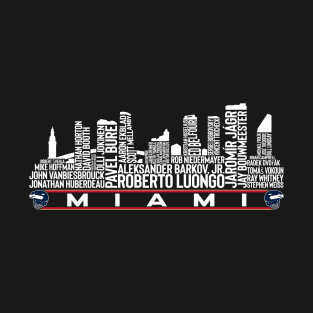 Florida Hockey Team All Time Legends, Miami City Skyline T-Shirt