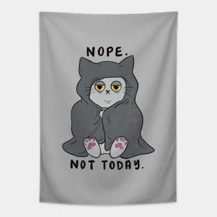 Nope Not Today Sleepy Cat Tapestry