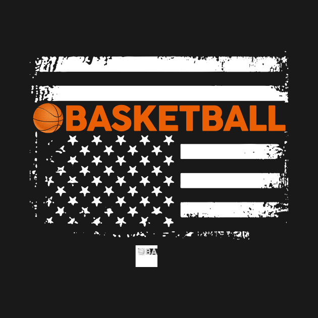 Basketball American Flag by Pelman