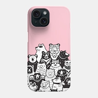 Black and White Bears Phone Case