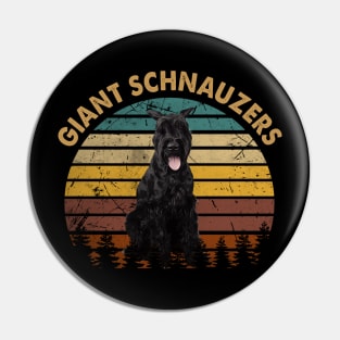 Giant Schnauzer Sophistication Tee Triumph for Canine Admirers Pin