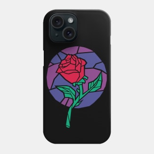 Stained Glass Rose Purple Phone Case