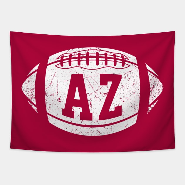 AZ Retro Football - Red Tapestry by KFig21