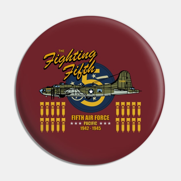 B-17 Flying Fortress 5th Air Force Pin by TCP