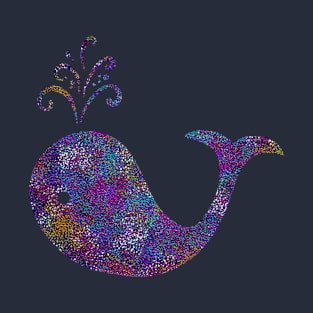 Glam Rainbow Metallic Whale T-Shirt