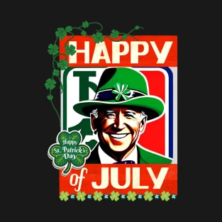 Vintage Happy 4th Of July Joe Biden St Patricks Day Leprechaun Hat T-Shirt