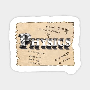 physics formulae with the word physics in 3d Magnet