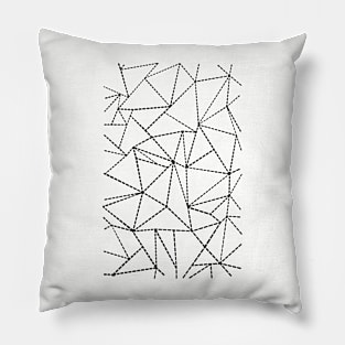 Ab Dotted Lines B on Grey Pillow