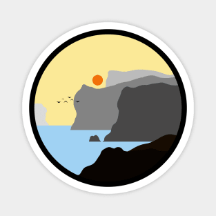 Minimalist Landscape - Cliffs Magnet