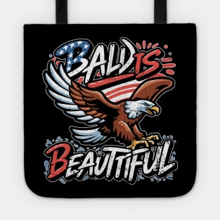 4th of July Bald Is Beautiful Bald Eagle Men Women Gift Tote
