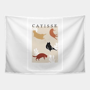 Catisse funny cat art, matisse inspired art, cat humour Tapestry