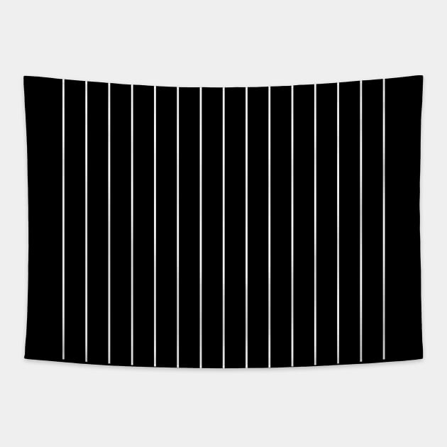 Vertical white stripes pattern Tapestry by kallyfactory