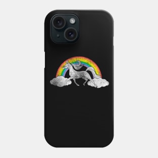 Majestic White Horse and Rainbow Phone Case