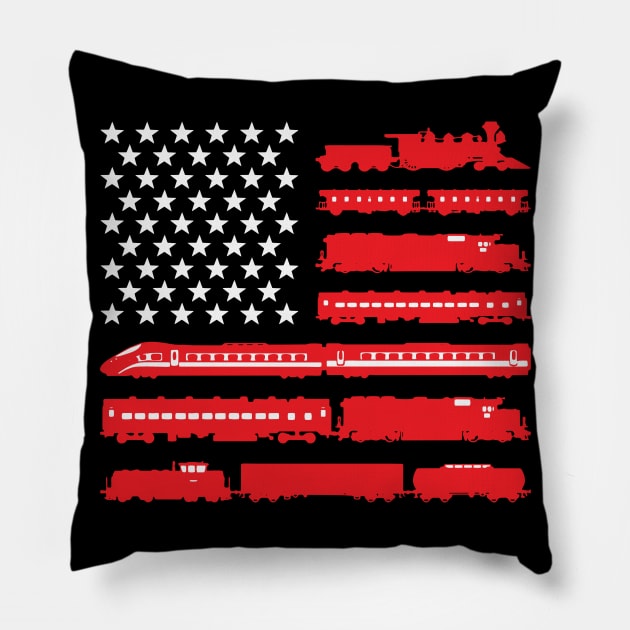Gift For Train Lovers, Funny Train Gifts Pillow by maxdax