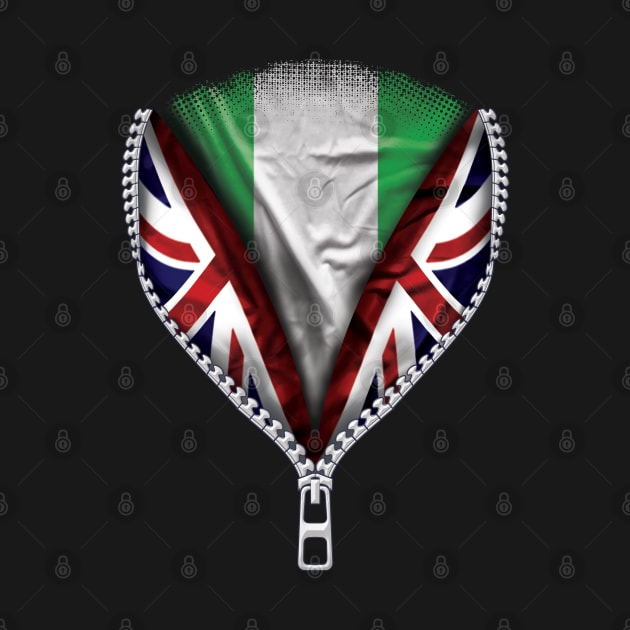 Nigerian Flag  Nigeria Flag zipped British Flag - Gift for Nigerian From Nigeria by Country Flags