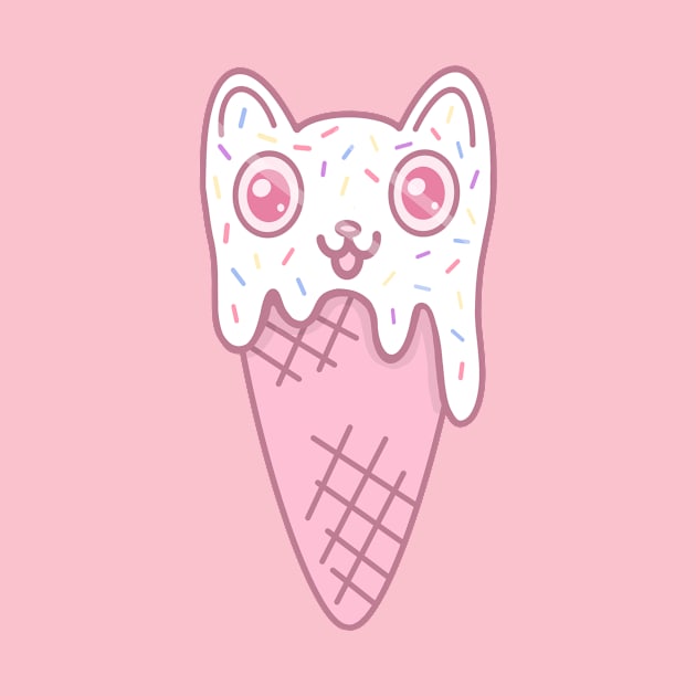 Ice Cream Kitty Cone by sadsquatch