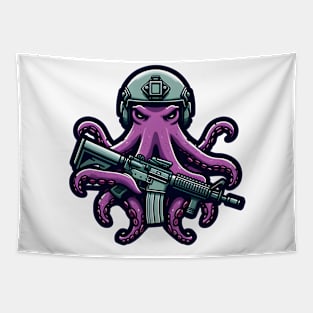 Tactical Octopus Adventure Tee: Where Intelligence Meets Style Tapestry