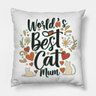 World's Best Cat mum Pillow