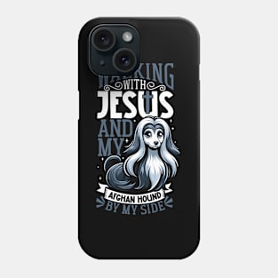 Jesus and dog - Afghan Hound Phone Case