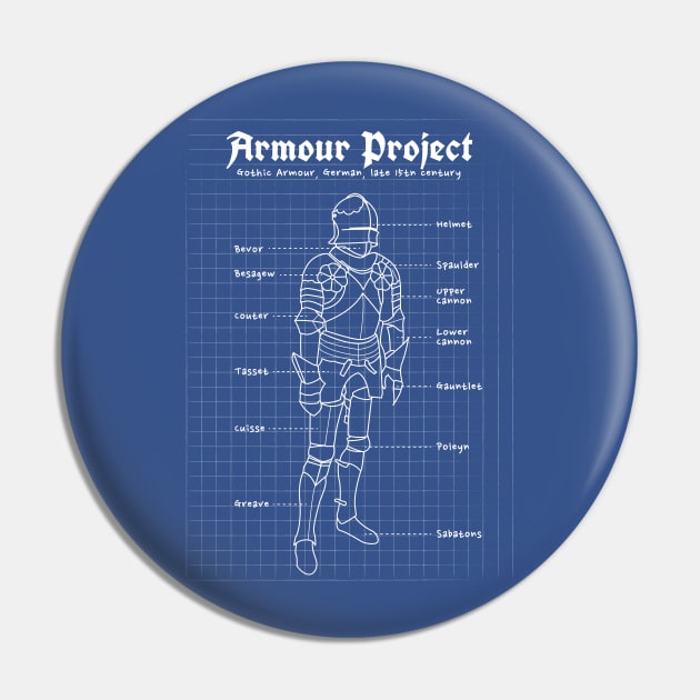 German Gothic Armour Project Pin by ShirtBricks