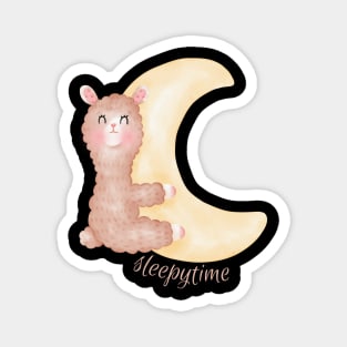 Cute and Smart Cookie Sweet little llama sleeping on a moon cute baby outfit Magnet