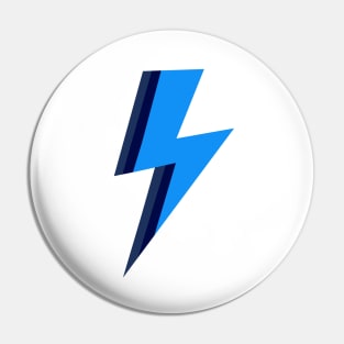 Blue Stripe Lightning Bolt Pin