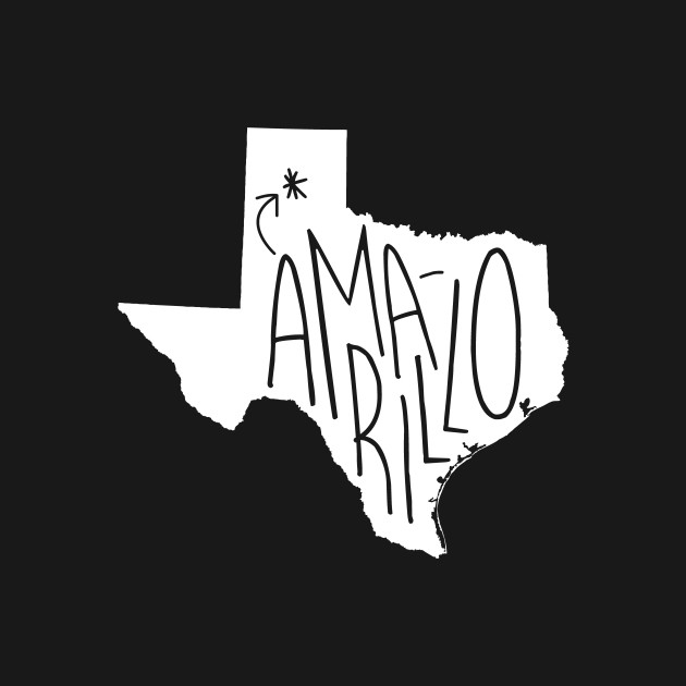 Disover Amarillo, Texas (White Ink) - Amarillo - T-Shirt