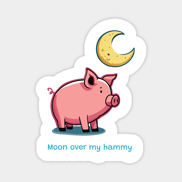 Moon over my hammy Magnet by Squirrel Friends