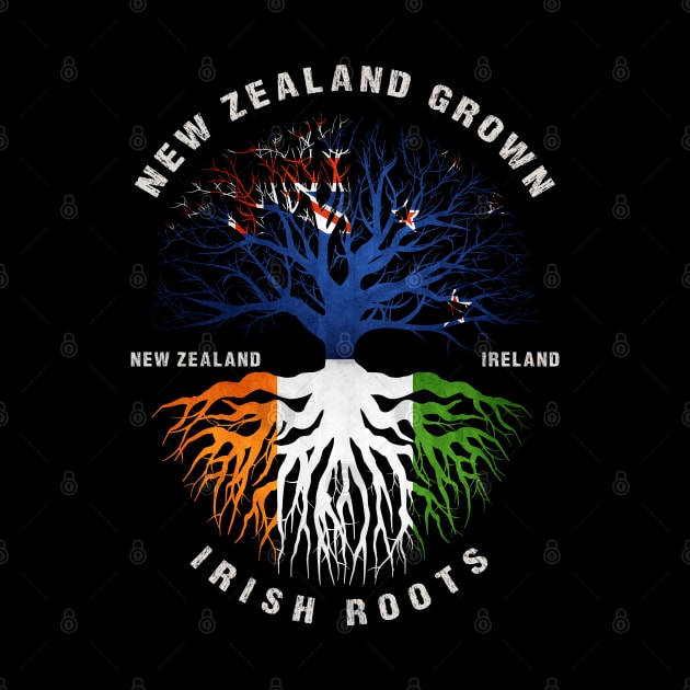 New Zealand Grown Irish Roots Ireland Flag by heart teeshirt