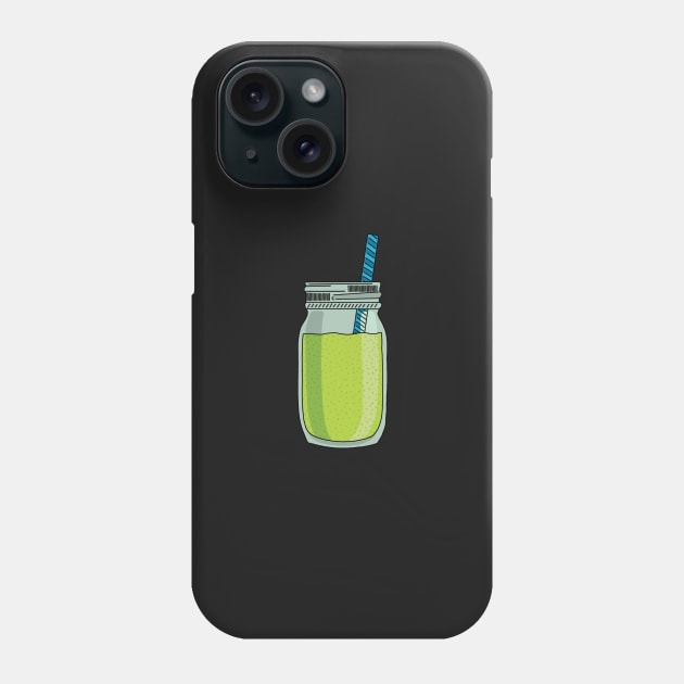 Green smoothie sticker Phone Case by NicoleHarvey